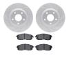 2502-68002 Geoperformance Drilled/Slotted Rotors w/5000 Advanced Brake Pads Kit, 2003-2005 Infiniti/Nissan, Position: Front - image 1