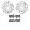 2502-68004 Geoperformance Drilled/Slotted Rotors w/5000 Advanced Brake Pads Kit, 2003-2008 Infiniti/Nissan, Position: Front - image 1