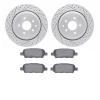 2502-68006 Geoperformance Drilled/Slotted Rotors w/5000 Advanced Brake Pads Kit, 2007-2015 Infiniti/Nissan, Position: Rear - image 1