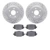 2502-68012 Geoperformance Drilled/Slotted Rotors w/5000 Advanced Brake Pads Kit, Fits Select Infiniti/Nissan, Position: Rear - image 1