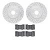 2502-68015 Geoperformance Drilled/Slotted Rotors w/5000 Advanced Brake Pads Kit, Fits Select Infiniti/Nissan, Position: Front - image 1