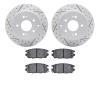 2502-72027 Geoperformance Drilled/Slotted Rotors w/5000 Advanced Brake Pads Kit, 2006-2012 Mitsubishi, Position: Rear - image 1