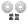 2502-72028 Geoperformance Drilled/Slotted Rotors w/5000 Advanced Brake Pads Kit, 2008-2015 Mitsubishi, Position: Rear - image 1