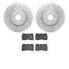 2502-72031 Geoperformance Drilled/Slotted Rotors w/5000 Advanced Brake Pads Kit, 2008-2015 Mitsubishi, Position: Front - image 1