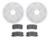2502-72074 Geoperformance Drilled/Slotted Rotors w/5000 Advanced Brake Pads Kit, 2004-2011 Mitsubishi, Position: Rear - image 1