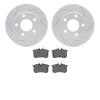 2502-73010 Geoperformance Drilled/Slotted Rotors w/5000 Advanced Brake Pads Kit, 2001-2005 Audi/Volkswagen, Position: Rear - image 1
