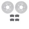 2502-73011 Geoperformance Drilled/Slotted Rotors w/5000 Advanced Brake Pads Kit, 1999-2004 Audi/Volkswagen, Position: Rear - image 1