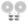 2502-73019 Geoperformance Drilled/Slotted Rotors w/5000 Advanced Brake Pads Kit, 2004-2009 Audi/Volkswagen, Position: Front - image 1