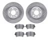 2502-73020 Geoperformance Drilled/Slotted Rotors w/5000 Advanced Brake Pads Kit, 2004-2009 Audi/Volkswagen, Position: Rear - image 1