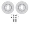 2502-73023 Geoperformance Drilled/Slotted Rotors w/5000 Advanced Brake Pads Kit, 1999-2005 Audi/Volkswagen, Position: Front - image 1