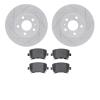 2502-73027 Geoperformance Drilled/Slotted Rotors w/5000 Advanced Brake Pads Kit, 2000-2008 Audi/Volkswagen, Position: Rear - image 1