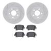 2502-73028 Geoperformance Drilled/Slotted Rotors w/5000 Advanced Brake Pads Kit, 2005-2009 Audi/Volkswagen, Position: Rear - image 1