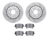2502-73032 Geoperformance Drilled/Slotted Rotors w/5000 Advanced Brake Pads Kit, 2004-2010 Audi/Volkswagen, Position: Rear - image 1