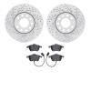 2502-73033 Geoperformance Drilled/Slotted Rotors w/5000 Advanced Brake Pads Kit, 1992-1998 Audi/Volkswagen, Position: Front - image 1