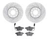 2502-73035 Geoperformance Drilled/Slotted Rotors w/5000 Advanced Brake Pads Kit, 1998-2008 Audi/Volkswagen, Position: Front - image 1