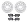 2502-73036 Geoperformance Drilled/Slotted Rotors w/5000 Advanced Brake Pads Kit, 2005-2011 Audi/Volkswagen, Position: Rear - image 1