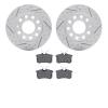 2502-73038 Geoperformance Drilled/Slotted Rotors w/5000 Advanced Brake Pads Kit, 2002-2006 Audi/Volkswagen, Position: Rear - image 1