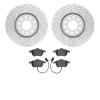 2502-73040 Geoperformance Drilled/Slotted Rotors w/5000 Advanced Brake Pads Kit, 1997-2000 Audi/Volkswagen, Position: Front - image 1