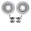 2502-73041 Geoperformance Drilled/Slotted Rotors w/5000 Advanced Brake Pads Kit, 1999-2006 Audi/Volkswagen, Position: Front - image 1
