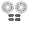 2502-73051 Geoperformance Drilled/Slotted Rotors w/5000 Advanced Brake Pads Kit, 2012-2013 Audi/Volkswagen, Position: Rear - image 1