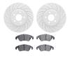 2502-73053 Geoperformance Drilled/Slotted Rotors w/5000 Advanced Brake Pads Kit, 2008-2011 Audi/Volkswagen, Position: Front - image 1