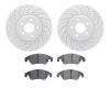 2502-73054 Geoperformance Drilled/Slotted Rotors w/5000 Advanced Brake Pads Kit, 2011-2011 Audi/Volkswagen, Position: Front - image 1