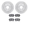 2502-73057 Geoperformance Drilled/Slotted Rotors w/5000 Advanced Brake Pads Kit, 2008-2016 Audi/Volkswagen, Position: Rear - image 1