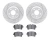 2502-73058 Geoperformance Drilled/Slotted Rotors w/5000 Advanced Brake Pads Kit, 2012-2013 Audi/Volkswagen, Position: Rear - image 1