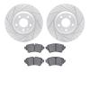 2502-73059 Geoperformance Drilled/Slotted Rotors w/5000 Advanced Brake Pads Kit, 2016-2020 Audi/Volkswagen, Position: Rear - image 1