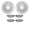 2502-73063 Geoperformance Drilled/Slotted Rotors w/5000 Advanced Brake Pads Kit, 2012-2014 Audi/Volkswagen, Position: Front - image 1