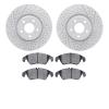 2502-73067 Geoperformance Drilled/Slotted Rotors w/5000 Advanced Brake Pads Kit, 2011-2013 Audi/Volkswagen, Position: Front - image 1