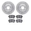 2502-73069 Geoperformance Drilled/Slotted Rotors w/5000 Advanced Brake Pads Kit, 2012-2017 Audi/Volkswagen, Position: Rear - image 1
