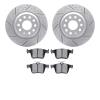 2502-73081 Geoperformance Drilled/Slotted Rotors w/5000 Advanced Brake Pads Kit, Fits Select Audi/Volkswagen, Position: Rear - image 1