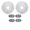2502-73083 Geoperformance Drilled/Slotted Rotors w/5000 Advanced Brake Pads Kit, 2016-2018 Audi/Volkswagen, Position: Rear - image 1