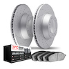 2502-73254 Geoperformance Drilled Brake Rotors w/5000 Advanced Brake Pads Kit, 2012-2018 Audi/Volkswagen, Position: Front - image 1