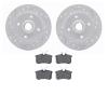 2502-74001 Geoperformance Drilled/Slotted Rotors w/5000 Advanced Brake Pads Kit, 1990-2002 Audi/Volkswagen, Position: Rear - image 1