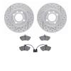 2502-74003 Geoperformance Drilled/Slotted Rotors w/5000 Advanced Brake Pads Kit, 1995-1995 Audi/Volkswagen, Position: Front - image 1