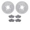 2502-74005 Geoperformance Drilled/Slotted Rotors w/5000 Advanced Brake Pads Kit, 1993-1993 Audi/Volkswagen, Position: Front - image 1
