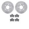 2502-74009 Geoperformance Drilled/Slotted Rotors w/5000 Advanced Brake Pads Kit, 1996-2001 Audi/Volkswagen, Position: Rear - image 1