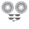 2502-74013 Geoperformance Drilled/Slotted Rotors w/5000 Advanced Brake Pads Kit, 1998-1999 Audi/Volkswagen, Position: Front - image 1