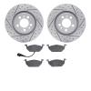 2502-74014 Geoperformance Drilled/Slotted Rotors w/5000 Advanced Brake Pads Kit, 1999-2010 Audi/Volkswagen, Position: Front - image 1
