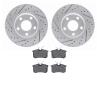 2502-74015 Geoperformance Drilled/Slotted Rotors w/5000 Advanced Brake Pads Kit, 2001-2003 Audi/Volkswagen, Position: Rear - image 1