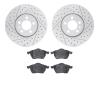 2502-74019 Geoperformance Drilled/Slotted Rotors w/5000 Advanced Brake Pads Kit, 1999-1999 Audi/Volkswagen, Position: Front - image 1