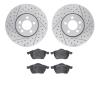 2502-74020 Geoperformance Drilled/Slotted Rotors w/5000 Advanced Brake Pads Kit, 1998-1998 Audi/Volkswagen, Position: Front - image 1