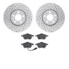 2502-74021 Geoperformance Drilled/Slotted Rotors w/5000 Advanced Brake Pads Kit, 1999-2010 Audi/Volkswagen, Position: Front - image 1