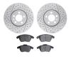 2502-74025 Geoperformance Drilled/Slotted Rotors w/5000 Advanced Brake Pads Kit, 2011-2018 Audi/Volkswagen, Position: Front - image 1