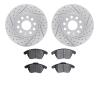2502-74036 Geoperformance Drilled/Slotted Rotors w/5000 Advanced Brake Pads Kit, 2005-2013 Audi/Volkswagen, Position: Front - image 1