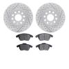 2502-74037 Geoperformance Drilled/Slotted Rotors w/5000 Advanced Brake Pads Kit, 2005-2018 Audi/Volkswagen, Position: Front - image 1