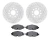 2502-74039 Geoperformance Drilled/Slotted Rotors w/5000 Advanced Brake Pads Kit, Fits Select Audi/Volkswagen, Position: Front - image 1