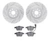 2502-74040 Geoperformance Drilled/Slotted Rotors w/5000 Advanced Brake Pads Kit, 2006-2011 Audi/Volkswagen, Position: Front - image 1